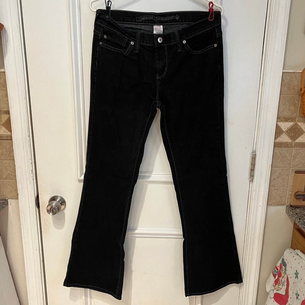 Bongo Denim Black Bootcut Jeans Size 11 average women's (2525)